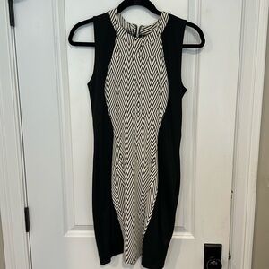 Divided Black & Beige Sleevless Dress. Size 12.